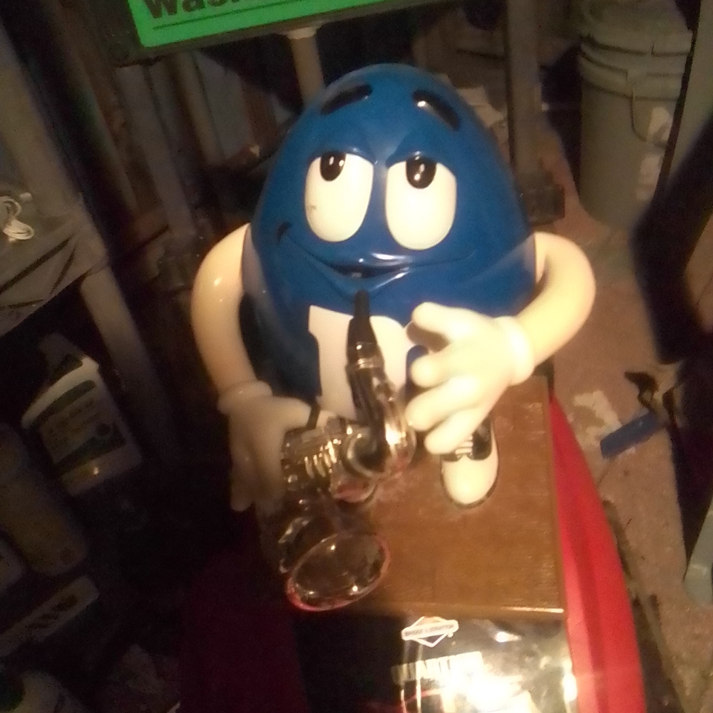 M&M'S Blue Character with Saxophone Figurine